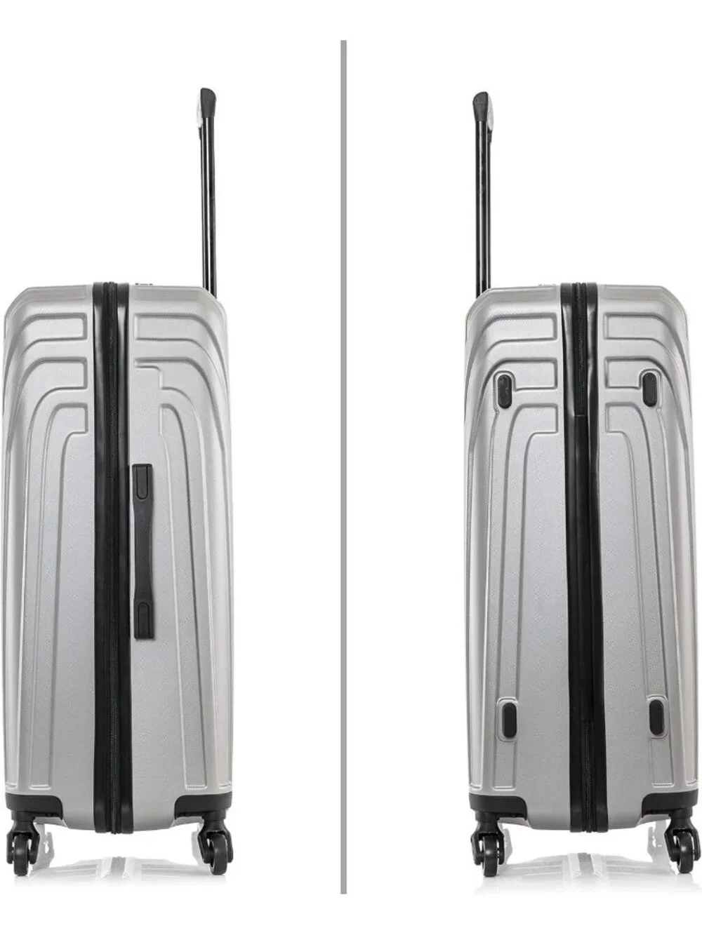 Lightweight 24-Inch Medium Hardside Spinner Luggage - Stylish Grey Travel Bag